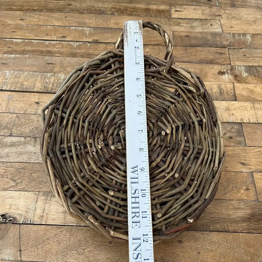 Wall Pocket Wicker Basket 12